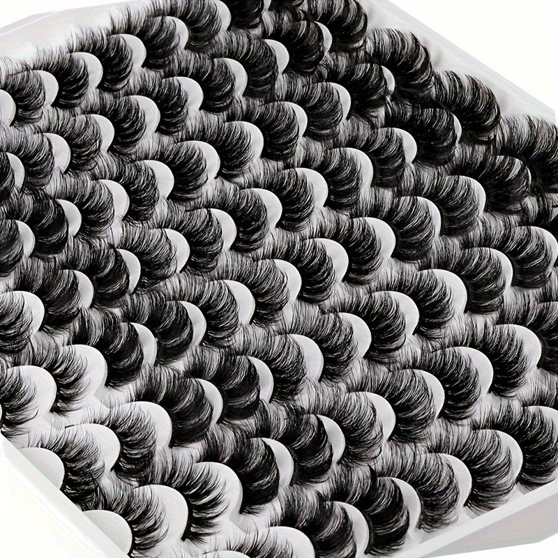 48 pairs of 6 styles of fake eyelashes mixed with fluffy curly fake eyelashes eyecatching thick 5D fake eyelashes